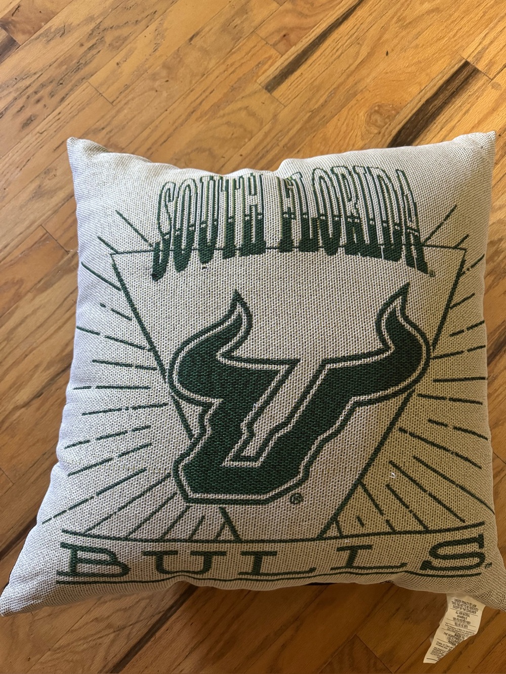 South Florida Bulls Green Accent Throw Pillow